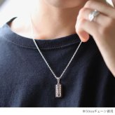 ハワイアンジュエリー ネックレス スクロール シルバー ネックレス 刻印 無料 誕生石入れ可 ダブル プレート Sサイズ 30.5mm ロジウムコーティング シルバー925 ギフトラッピング可能 メンズ レディース ハロウィン 【品番：CG-SP310】