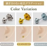 チタン ピアス つけっぱなし セカンドピアス 純チタン クマ 金属アレルギー 日本製 ポスト 軸太0.75mm 長さ10mm 全8色 全品1個ずつバラ売り 医療用 おすすめ かわいい シンプル 小さめ ミニ 極小 人気 メンズ レディース プレゼント