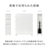 ラック トイレ 棚 収納 幅16cm 奥行50cm スリム キャスター付き おしゃれ 薄型 トイレットペーパー ストッカー 掃除用具入れ コンパクト 木製 隙間収納 収納棚 サニタリー すきま収納 シェルフ 白 ホワイト 新生活