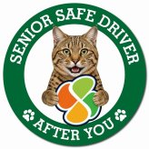 カーサイン 高齢者マーク SENIOR SAFE DRIVER ピクシーボブ マグネット 強力 直径13cm 肉球 日本製 車 ステッカー