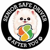 カーサイン 高齢者マーク SENIOR SAFE DRIVER ポメマル ステッカー シール 直径13cm 肉球 日本製 車