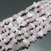 クンツアイト天然石さざれ石目安5x10mm前後ビーズ約39cm連売り一連約35g