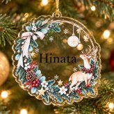 【名入れ】アクリル クリスマス オーナメント ツリー ギフト プレゼント 贈り物 透明 飾り 装飾 記念 記念日 インテリア 雑貨 冬 男の子 女の子 ペット 男性 女性 オーダーメイド トナカイ
