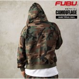FUBU フブ パーカー メンズ レディース fam-62706 スタッズ ジップ フーディー フルジップ ジップアップ スウェット 迷彩 カモフラ 刺繍 ビッグシルエット ストリート ヒップホップ ダンス カジュアル トップス M L XL XXL 2026FW Karlas
