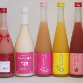 果物梅酒5本セット(あまおう梅酒 ミルクたっぷりいちごの梅酒 もも梅酒 ヨーグルト梅酒(福岡) 馬路村のゆず梅酒) 500ml×3本 720ml×2本
