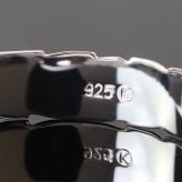 ハワイアンジュエリー バングル ハワイアンジュエリー ブレスレット ペアバングル 幅8mm 刻印 無料 サイズが選べる オープンバングル ペア 2本セット カットアウト シルバー925 太め カップル 夫婦 プレゼント ハロウィン 【品番：B5003-8P】