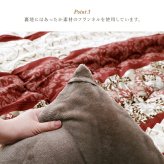 こたつ布団 単品 ふっくら 日本製 エレガンス柄 高級感 正方形 約205×205cm ポリエステル フランネル こたつ掛布団 こたつふとん コタツ掛け布団 コタツ掛布団 こたつ用品 冬用 冬物 寝具 寝室用品 インテリア あったか 手洗い 綿 ネイビー