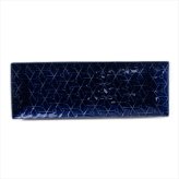 旅籠 長角皿 藍 31×11cm 380g ネイビー 長角 プレート 網代 刺身皿 角皿 ホームパーティー おしゃれ インスタ映え 皿 食器 陶器 日本製 美濃焼 和食器 小田陶器 食洗器対応 ギフトカード対応