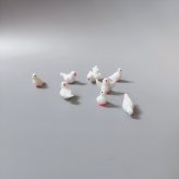 ハト 置物 8個セット ミニチュア 小鳥 オブジェ かわいい 鳥 フィギュア 樹脂製 卓上 飾り 箱庭 ジオラマ DIY ガーデニング インテリア デスク 雑貨 プレゼント