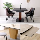 ダイニング家具 ダイニングテーブル 幅140cm 単品 セラミック アイアン 食卓テーブル 4人掛け 4人用 ブラック 黒 石目調 石目 テーブルのみ モダン シンプル おしゃれ 木製 食卓 テーブル単品