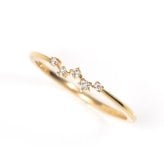 ダイヤモンド ピンキーリング 0.03ct カシオペア 星 指輪 ピンキー リング K10 K18 10K 18K 10金 18金 プラチナ 女性 レディース 誕生日 記念日 プレゼント ギフト 誕生日プレゼント 10代 20代 30代 40代 妻 彼女 スター ゴールド ホワイトゴールド ピンクゴールド イエローゴールド ダイヤ 重ね付け アクセサリー アレルギー対応 金属アレルギー クリスマス