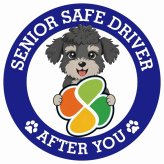 カーサイン 高齢者マーク SENIOR SAFE DRIVER シュナプー ステッカー シール 直径13cm 肉球 日本製 車