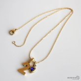 ステンレス 選べる誕生石と数字のネックレス ハート ゴールド レディース 小豆チェーン ナンバー 10タイプ 12カラー ペンダント カラーストーン 重ね付け 大人可愛い きれいめ 華奢 上品 カジュアル 金属アレルギー対応