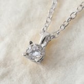 4月誕生石 ダイヤモンド ネックレス 0.1ct シルバー925 ネックレス 一粒 銀 チェーン 長さ選べる 40cm 45cm 50cm ギフトラッピング可能 シンプル 華奢 上品 ミリオンベル 彼女 妻 女性 レディース 誕生日 プレゼント ハロウィン 【品番：CG-SP-29051SV-4】
