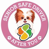 カーサイン 高齢者マーク SENIOR SAFE DRIVER ファレーヌ マグネット 強力 直径13cm 肉球 日本製 車 ステッカー