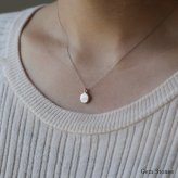 le lien rond ゴールド シルバー ネックレス シンプル 可愛い 丸い プチ つけっぱなし お洒落 レディース 18金 K18 地金 ペンダント ジュエリー アクセサリー プレゼント ギフト 記念日