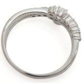 プラチナリング 結婚10周年 オパール 指輪 V字 メモリアルリング