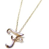 イニシャル ネックレス K18 ゴールド ダイヤモンド 0.01ct 一粒 ダイヤネックレス ペンダント レディース アクセサリー 18金 華奢 シンプル プレゼント ギフト
