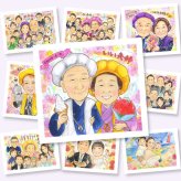 結婚記念日のプレゼントに、大切な贈り物だから心を込めて仕上げます。相談しながら作れる、あたたかな似顔絵ギフトです。 贈り物 両親 似顔絵 手描き プレゼント 名入れ ギフト 結婚記念日 記念 お祝い 誕生日 両親 お父さん ご夫婦 お母さん 下書き確認 修正無料 名入れ 親孝行 宝物 実績多数 似てる 一生もの 両親 カップル 2人 大人数 贈答品 感動 百寿祝い 家族 お祝い返し