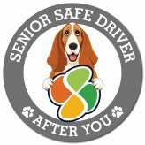 カーサイン 高齢者マーク SENIOR SAFE DRIVER バセットハウンド マグネット 強力 直径13cm 肉球 日本製 車 ステッカー