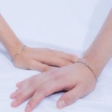 アイダ ブレスレット ラボグロウンダイヤモンド ステンレス ダイヤ ダイヤモンド チェーン シルバー お揃い ペアアクセ