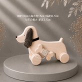 国産ヒノキのコロコロお散歩わんこ｜選べる3種類・犬の木製おもちゃ｜引っ張って遊べる木のおもちゃ｜出産祝い