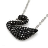 SWAROVSKI スワロフスキー ネックレス 5347329 Swan アクセサリー ブラック シルバー