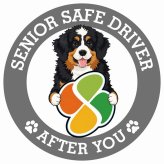 カーサイン 高齢者マーク SENIOR SAFE DRIVER バーニードゥードル ステッカー シール 直径13cm 肉球 日本製 車