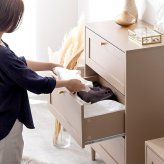 タンス チェスト 収納 框チェスト 衣類収納 収納チェスト ハイチェスト 洋服タンス 衣類タンス 框 かまち 韓国 インテリア コンパクト おしゃれ 3段 ハイタイプ ゴールド取っ手 幅60cm 3杯 スライドレール 新生活