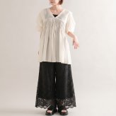 総レース ロングペチパンツ レディース ペチコート レースパンツ 見せパン 裏地付き ウエストゴム レイヤード 重ね着 ワンピース スカート インナー 