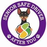 カーサイン 高齢者マーク SENIOR SAFE DRIVER ミニチュアピンシャー ステッカー シール 直径13cm 肉球 日本製 車