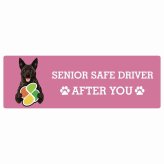 カーサイン 高齢者マーク SENIOR SAFE DRIVER 甲斐犬 ステッカー シール 長方形 20x6.7cm 肉球 日本製 車