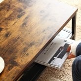 センターテーブル ローテーブル おしゃれ 棚付き テーブル ブラウン ブ ヴィンテージ 幅80 奥行45 収納 リビングテーブル コーヒーテーブル 北欧 ビンテージ インダストリアル 木製 スチール 省スペース コンパクト ブルックリン 新生活