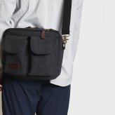 9ポケット多収納　WOODYBELLY ショルダーバッグ【送料無料】メンズ 帆布 父の日 プレゼント キャンバス 小さめ 小さい 斜め掛け 斜めかけバッグ 多収納 軽量 軽い 男性 女性 誕生日 祖父 肩掛けバッグ 帆布バッグ 旅行用カバン トラベルバッグ 海外旅行 使いやすい 鞄 30代 40代 50代 60代 70代 ギフト 贈り物 父親 彼氏 彼女 記念日