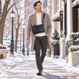 LANBINenBlue ランバンオンブルー サコッシュ クレンズ 斜め掛け ショルダーバッグ 普段使い 使いやすい シンプル メンズ ギフト プレゼント ブラック 502111