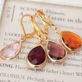 ピアス 金属アレルギー サージカルステンレス フープ 落ちない 引っかからない 外れにくい フック カラフルストーン アクリル しずく 雫 ドロップ ひと粒 片耳 1個
