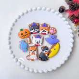 ハロウィン2026【ハロウィン柴犬ver】★カラフルで可愛いアイシングクッキー＆ザクザククッキー缶　母の日2026