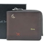 ポールスミス 財布 Paul Smith 二つ折り財布 L字ファスナー二つ折り財布 小銭入れあり メンズ ダークブラウン M1A-7970-WMOTIF 68 【ラッピング無料 誕生日 お祝い プレゼント ギフト 贈り物】 送料無料