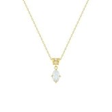 【無料ラッピング】  ヨンドシー 4℃ EAU DOUCE４℃ K10イエローゴールド ネックレス アクアマリン ホワイト トパーズ ブランド 正規品 新品 ギフト プレゼント 人気 おすすめ 誕生日 記念日 クリスマス 送料無料