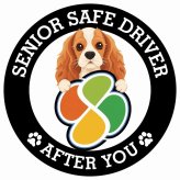 カーサイン 高齢者マーク SENIOR SAFE DRIVER イングリッシュコッカースパニエル ステッカー シール 直径13cm 肉球 日本製 車