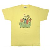 セサミストリート 集合 ユニセックスTシャツ(S) ライトイエロー アパレル