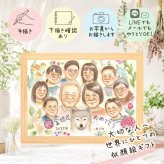 プレゼント 似顔絵 金婚式 名入れ 手描き 贈り物 ギフト 金婚式 お祝い 結婚記念日 結婚50周年 記念日 大人数 両親 お母さん 祖父母 夫婦 お父さん 家族 名入れ 下書き確認 修正無料 宝物 サプライズ 親孝行 かわいい 50周年 思い出 長寿 感謝 米寿祝い クリスマス イラスト ウェディングギフト 感謝の品 百寿祝い 同窓会 カラフル お祝い返し