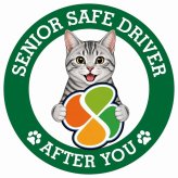 カーサイン 高齢者マーク SENIOR SAFE DRIVER サバトラ ステッカー シール 直径13cm 肉球 日本製 車