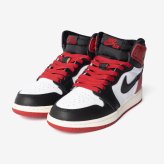 ナイキ NIKE AIR JORDAN 1 RETRO HIGH OG GS BLACK TOE REIMAGINED エアジョーダン レトロ ハイ オージー FD1437 スニーカー ハイカット つま黒 ジュニア キッズ レディース シューズ AJ1
