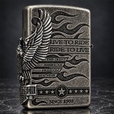 ZIPPO ハーレー ダビッドソン ジッポ ライター アンティークシルバー 銀古美 3面大型メタル 鷲 HARLEY-DAVIDSON 日本国内限定モデル かっこいい メンズ ギフト