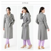 Filomo カシミヤ 100% コート レディース ガウン ロング 115cm 秋冬 内モンゴル産 カシミヤ100% ダブルフェイス 手縫い キャメル/グレー/ブラック M/L/LL フォーマル 冠婚葬祭 ゆったり 大きいサイズ ギフト プレゼント 6F (02000163r)