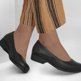 スケッチャーズ レディース ワークシューズ ナウリア パンプス 108322 SKECHERS Naulia 防滑 滑りにくい メモリーフォーム クッション 靴 ブラック 黒 仕事用 立ち仕事