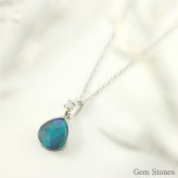 上質 ブラックオパール ネックレス 0.988ct ダイヤモンド プラチナ Pt900 ペンダント シンプル エレガント 上品 レディース 宝石 ダイヤ 一粒 一石 ジュエリー 10月 誕生石 プレゼント