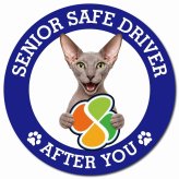 カーサイン 高齢者マーク SENIOR SAFE DRIVER ピーターボールド マグネット 強力 直径13cm 肉球 日本製 車 ステッカー