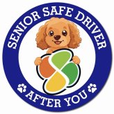 カーサイン 高齢者マーク SENIOR SAFE DRIVER ダップー マグネット 強力 直径13cm 肉球 日本製 車 ステッカー